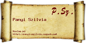 Panyi Szilvia névjegykártya